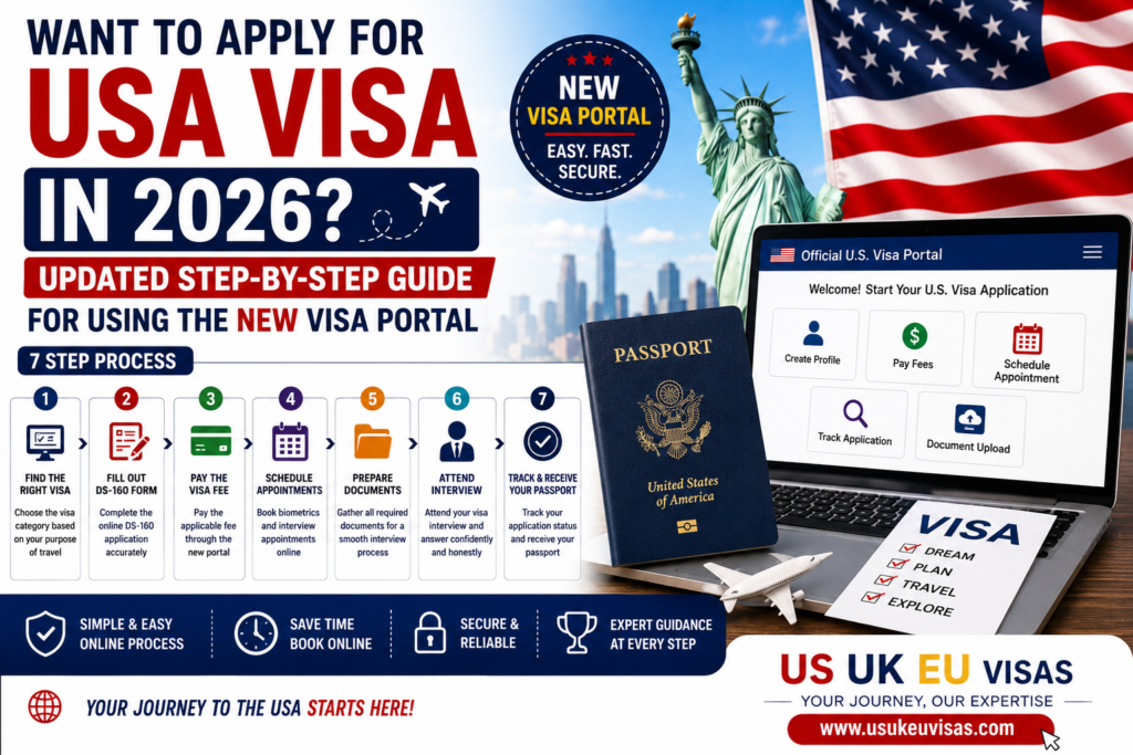 Want to apply for USA visa in 2026? – Updated step by step guide for using the NEW VISA PORTAL